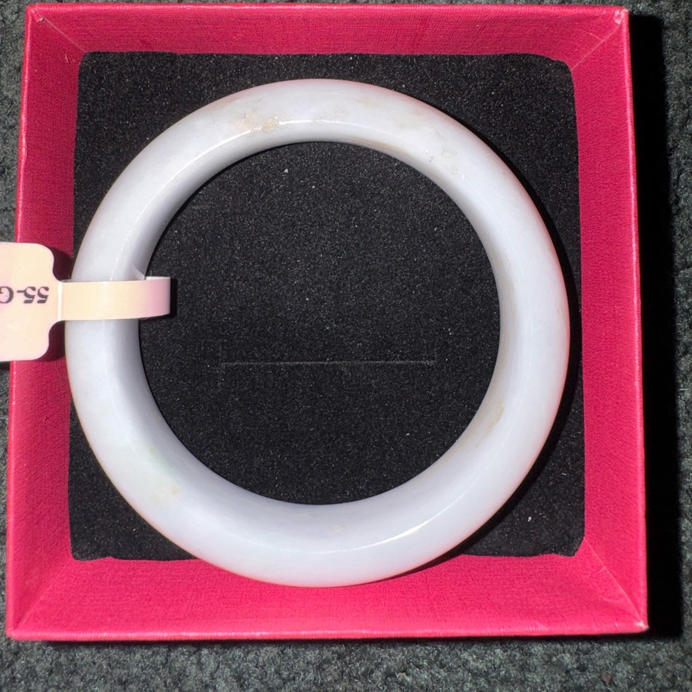 Elegant White Bangle Bracelet